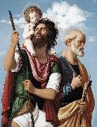 CIMA da Conegliano St Christopher with the Infant Christ and St Peter oil painting reproduction
